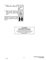 BOBCAT MT52 Mini Track Loader Service Manual SN 523611001 Up 2006, FOLDOUTS
