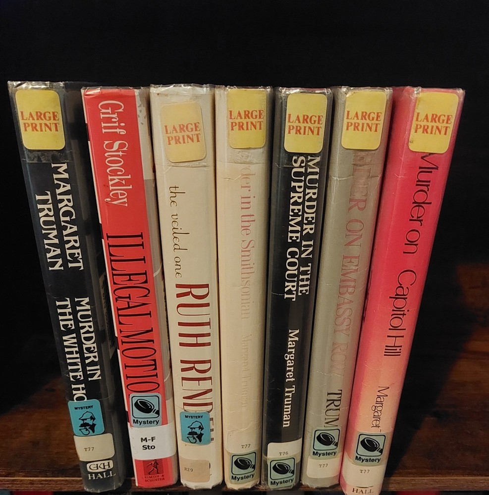 C. J. Box, Margaret Truman Large Print Ex-Library Hardcover Mystery Novel Lot