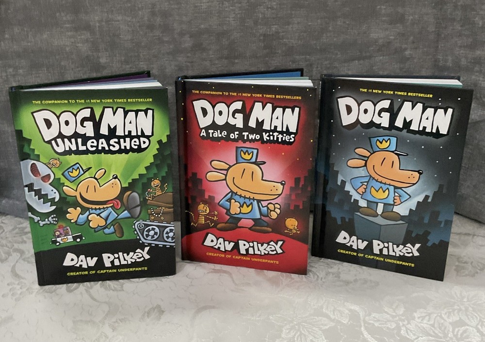 Set of 3 “ Dog Man” Hardback Books – Great Condition!