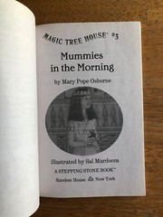 Magic Tree House #3 Mummies in the Morning by Mary Pope Osborne 1993 Paperback