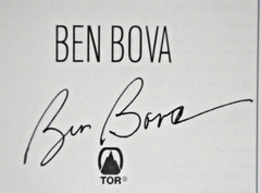 *SIGNED* BEN BOVA high grade 2001 collectible hardcover THE PRECIPICE 349 pages