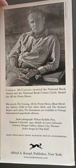 Cities of the Plain by Cormac McCarthy 1998 First Edition 1st Printing HC DJ