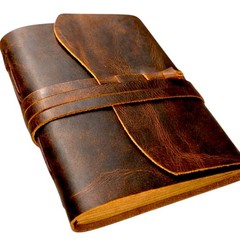 Genuine Leather Journal Notebook – Handmade Lined Paper Writing Journal for M…