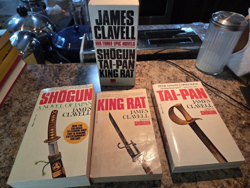 James Clavell 3 Epic Novels, Shogun, Tai-Pan, King Rat, Paperback Box Set