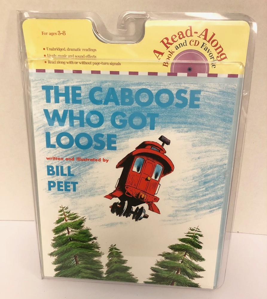 Bill Peet THE CABOOSE WHO GOT LOOSE Book & CD Read-Along Set NEW! Whingdingdilly