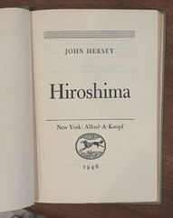 1946 Hiroshima John Hersey 1st Edition HC Book Alfred A. Knopf NY Nice Condition