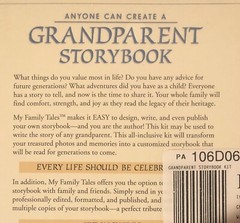 GRANDPARENT STORYBOOK Anyone Can Create A Grandparent Book NEW; Write Your Own!