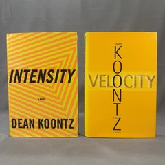 SIGNED – Velocity by Dean Koontz + Intensity. Both 1st Edition First Print HCDJ