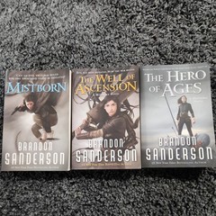 Mistborn Trilogy Brandon Sanderson trade paperback Well of Ascension Era 1 LOT