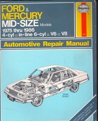 Haynes Ford Mercury Mid-Size Models 1975-1986 Auto Repair Manual #773 MN2664