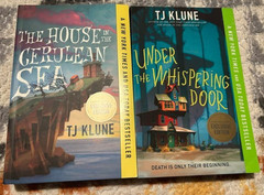 TJ Klune 2 Book Lot Under Whispering Door & House or the Cerulean Sea SPRAYED