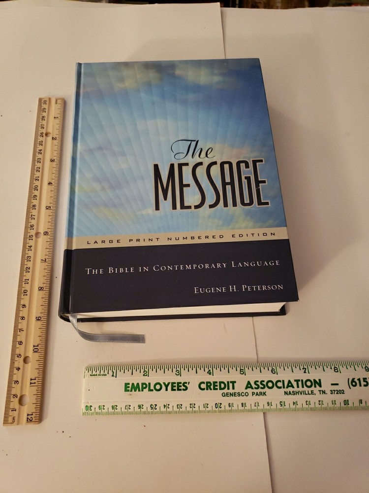 The Message Bible Large Print Numbered Edition Contemporary Language Hardcover