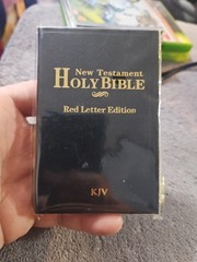 New Testament KJV Red Letter Edition Pocket Size Holy Bible 3”x4.5″ Black -NEW-