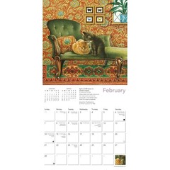 Flame Tree Publishing, Ivory Cats by Lesley Anne Ivory 2027 Mini Wall Calendar