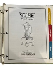VTG 2002 Vita Mix Recipes For Better Living Hardcover Binder & Owner’s Manual