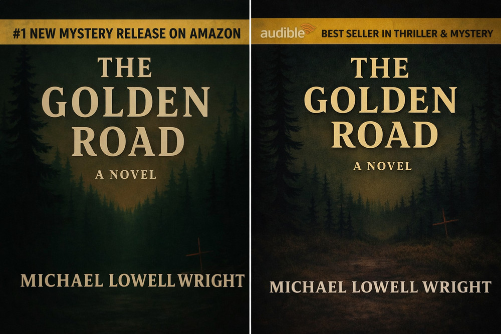 The Golden Road – SIgned by Michael Lowell Wright – #1 Amazon Mystery Bestseller