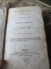1832 Richard Watson Conversations for the Young Holy Scriptures Antique Leather