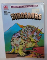 Vintage 1994 Dinosaurs Deluxe Coloring Activity Golden Book Unused Triceratops