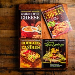 4 VTG Fall Winter Holiday Better Homes Gardens Cookbooks Turkey, Cookies, Cheese