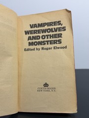 Vampires, Werewolves and Other Monsters Roger Elwood 1974 Curtis Books Horror PB