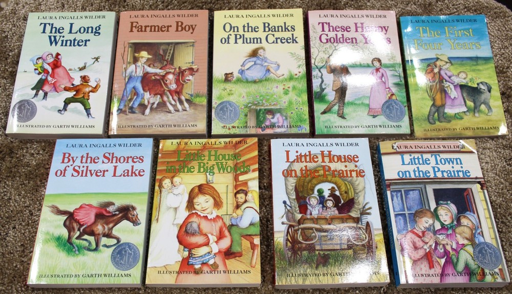 Complete Set of 9 Paperback Books by Laura Ingalls Wilder No Box LIKE NEW!