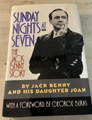 “Sunday Nights at Seven” Jack Benny Hardcover Book 1990 Memoir Lenbrook Library