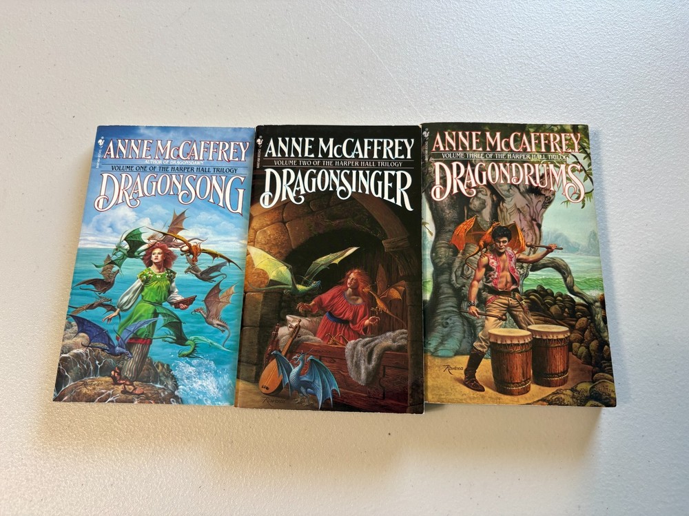 The Harper Hall Trilogy Anne McCaffrey Paperback Book Set DragonSong Lot of 3