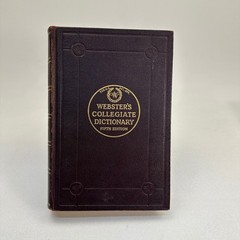 Webster’s Collegiate Dictionary Fifth Edition 1943 Merriam-Webster G&C Merriam