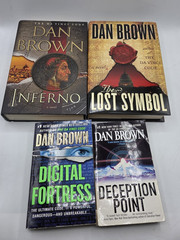 Dan Brown 4 Book Lot- Inferno, The Lost Symbol, Digital Fortress, Deception Poin
