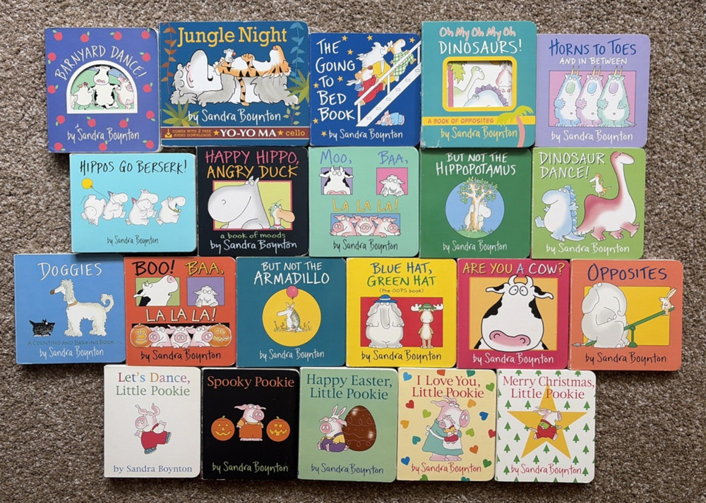 Lot 21 Board Books by SANDRA BOYNTON Little Pookie, Moo/Boo Baa La La VERY GOOD