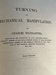 Turning & Mechanical Manipulation VOLUME 1 Charles Holtzapffel HBDJ On The Lathe