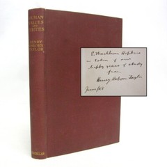 Human Values and Verities SIGNED by Henry Osborn Taylor 1928 Macmillan