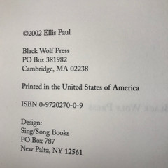Ellis Paul “Notes from the Road” Signed Inscribed 1st Ed Hardcover 2002 Like New