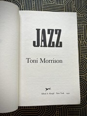 JAZZ ~ TONI MORRISON (Knopf, 1992) First Edition Hardcover w/ DJ 1920’s Harlem