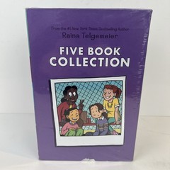 NEW Raina Telgemeier 5 Books Collection Book Set Sisters Smile Drama Ghosts Guts