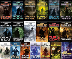 Complete Set Series Lot of 19 Dresden Files Books by Jim Butcher Wizard For Hire