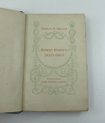 ROBERT HARDY’S SEVEN DAYS Charles M Sheldon Henry Altemus n.d. circa 1900