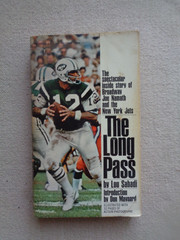 The Long Pass Lou Sahadi Paperback 1969 New York Jets Joe Namath Bantam