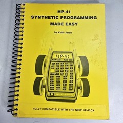 HP-41 Synthetic Programming Made Easy Keith Jarett Spiral Calculator 1982 Vtg