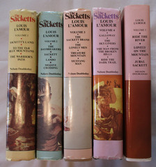THE SACKETTS Complete 5 Volume Series by LOUIS L’AMOUR Book Club Edition HCDJ