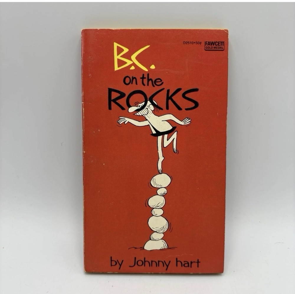 BC On The Rocks by Johnny Hart 1971 Paperback Caveman Comic Strip Book Vintage