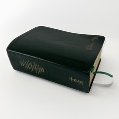 LDS Green Leather Quad Scriptures Holy Bible Book of Mormon D&C Pearl