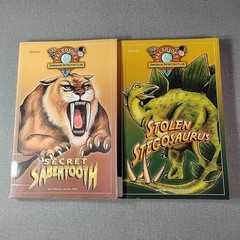 Paleo Joe Dinosaur Detective Club 2 Both Signed Book Lot Stegosaurus Sabertooth