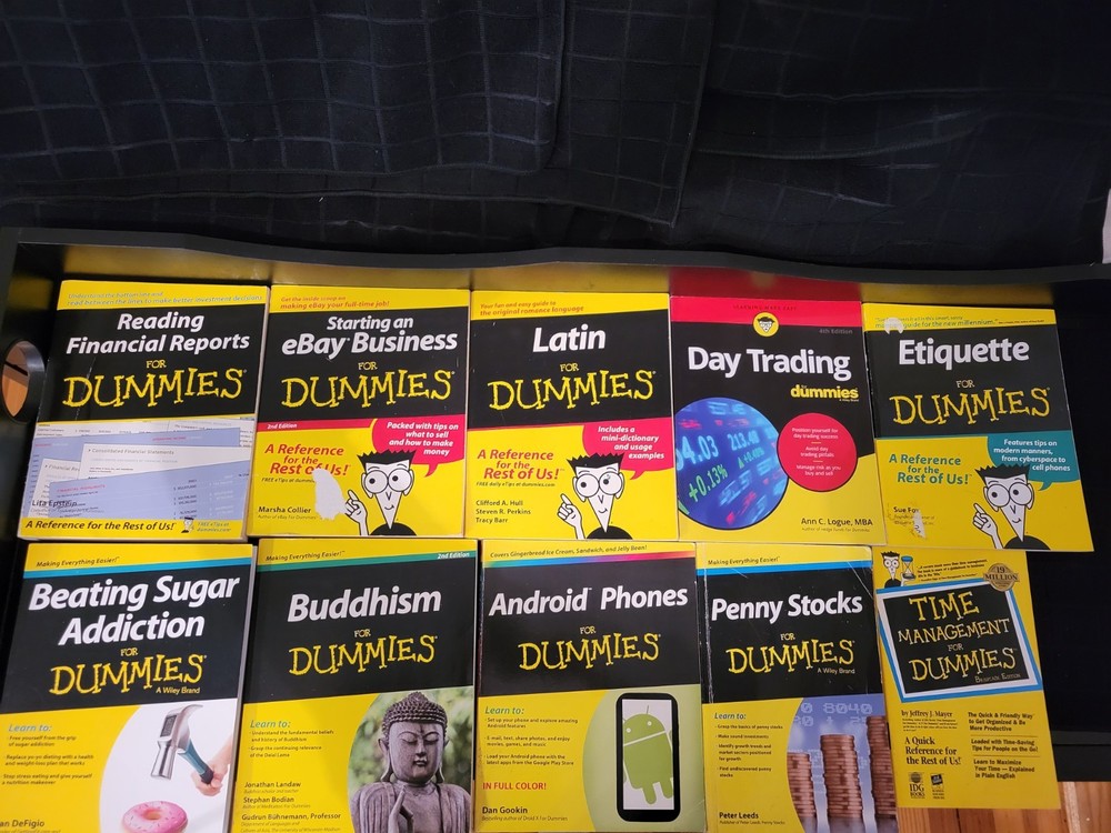 10 Book Lot For Dummies Series Paperback Mixed Topics.