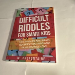 Difficult Riddles for Smart Kids M. Prefontaine Paperback Brain Teasers